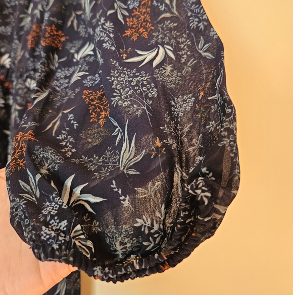 Nwt Floral Boho Maxi Dress Dip Women's L - Picture 3 of 8